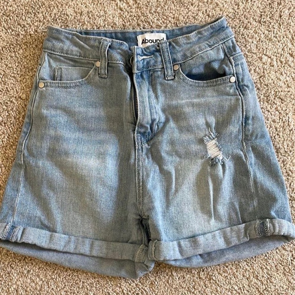 Denim High Rise Shorts